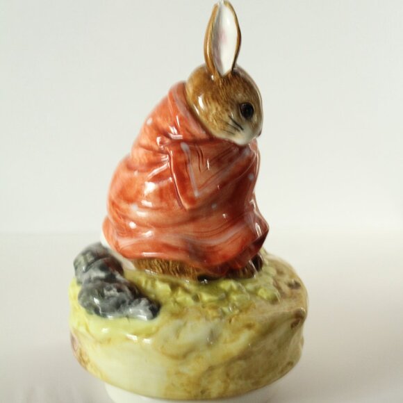 Beatrix Potter Poorly Peter Rabbit Music Box Schmid 1985 - Picture 5 of 6